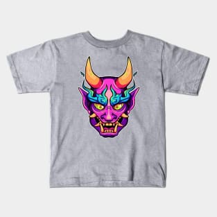 Oni head (pink) Kids T-Shirt